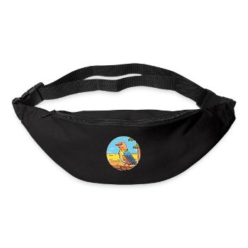 Cuckoo Watercolor Cartoon Kawaii Clipart Animal - Bum bag - black - Front