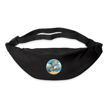 Shark Watercolor Cartoon Kawaii Clipart Animal - Bum bag - black - Front