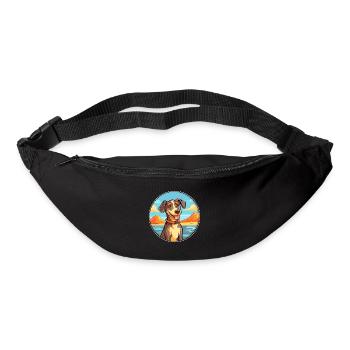 Saarlooswolfhond Hund Rasse Cartoon Kawaii Clipart - Gürteltasche - Schwarz - Vorne