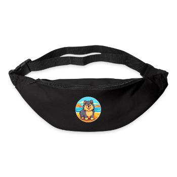 schwedisch lapphund hunderasse cartoon kawaii clipart - Gürteltasche - Schwarz - Vorne