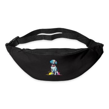Dalmatinischer Hund Bunte Aquarell-Karikatur Kawaii A - Gürteltasche - Schwarz - Vorne