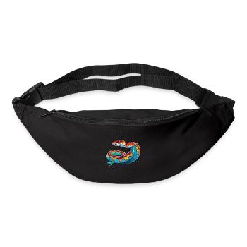 Anakonda Buntes Aquarell Cartoon Kawaii Tier - Gürteltasche - Schwarz - Vorne