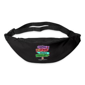 Camping Statement Wanderlust Wanderer Herz Camper - Gürteltasche - Schwarz - Vorne