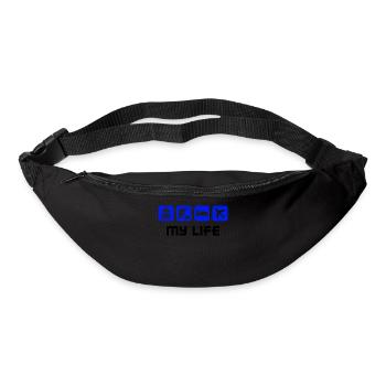 Job Statement Make Money Work Worker - Bum bag - black - Front