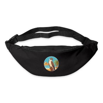 Falcon Watercolor Cartoon Kawaii Clipart Animal - Bum bag - black - Front