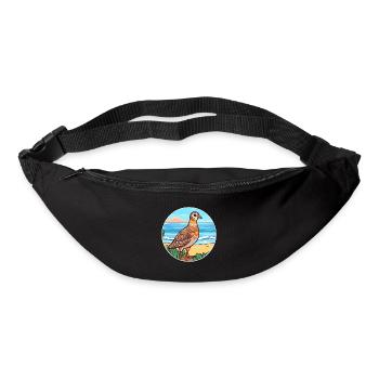 Perdrix aquarelle dessin animé Kawaii Clipart Animal - Sac banane - noir - Devant