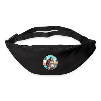 Gorilla Watercolor Cartoon Kawaii Clipart Animal - Bum bag - black - Front