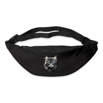 Longhair Cat Cat White Maine Coone Forest Cat - Bum bag - black - Front