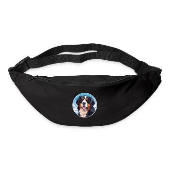 Bernese Mountain Dog Breed Cartoon Kawaii Watercol - Bum bag - black - Front