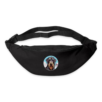 Giant Schnauzer Dog Breed Cartoon Kawaii Watercolo - Bum bag - black - Front