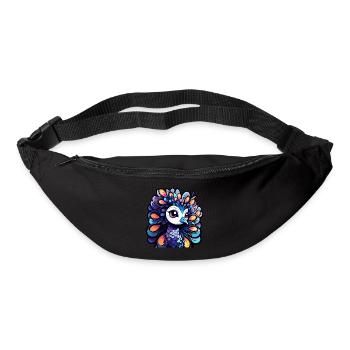 Peacock Bird Drawing - Bum bag - black - Front