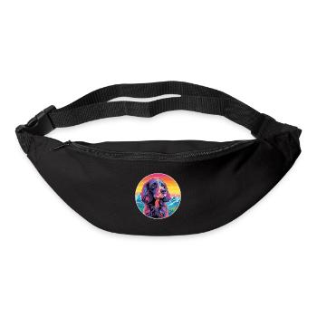 Boykin Épagneul chien race dessin animé Kawaii aquarelle - Sac banane - noir - Devant