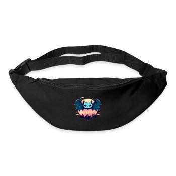 Bat Illustration - Bum bag - black - Front
