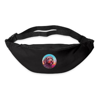 Wirehaired Pointing Griffon Dog Breed Cartoon Kawa - Bum bag - black - Front