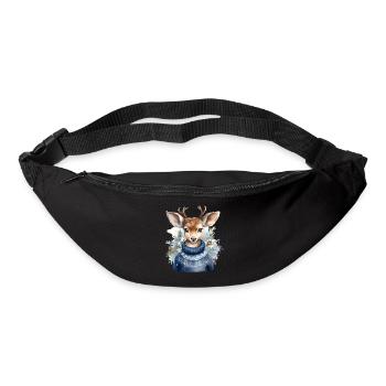 Pull d’hiver en forme de renne - Sac banane - noir - Devant