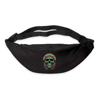 Reggae Crâne Décoration Figure Culture Rasta - Sac banane - noir - Devant