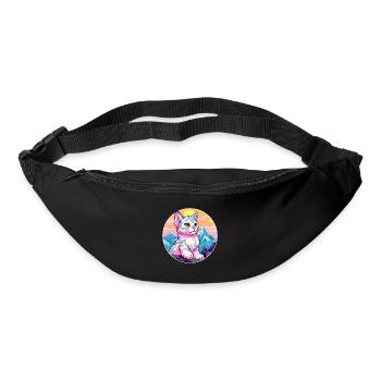 Australian Spotted Mist Cat Colorful Cartoon Water - Bum bag - black - Front