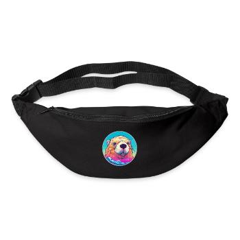 Murmeltier Aquarell Karikatur Kawaii Haustier Tier Col - Gürteltasche - Schwarz - Vorne