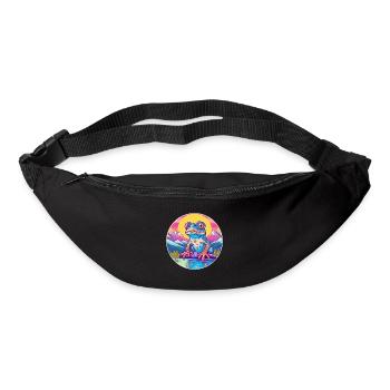 Frog Watercolor Cartoon Kawaii Pet Animal Colorful - Bum bag - black - Front
