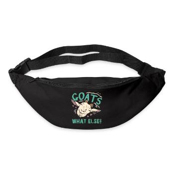 Goats, what else? Funny goat design - Bum bag - black - Front