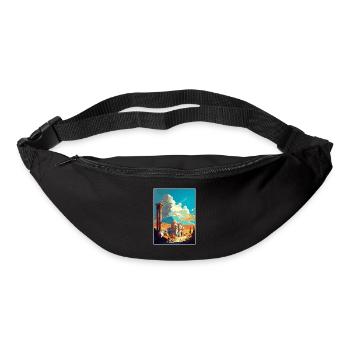 Kars Turquie Vintage voyage affiche WPA Souvenir - Sac banane - noir - Devant