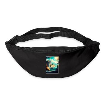 Genf Schweiz Vintage Reiseposter Souvenir - Gürteltasche - Schwarz - Vorne