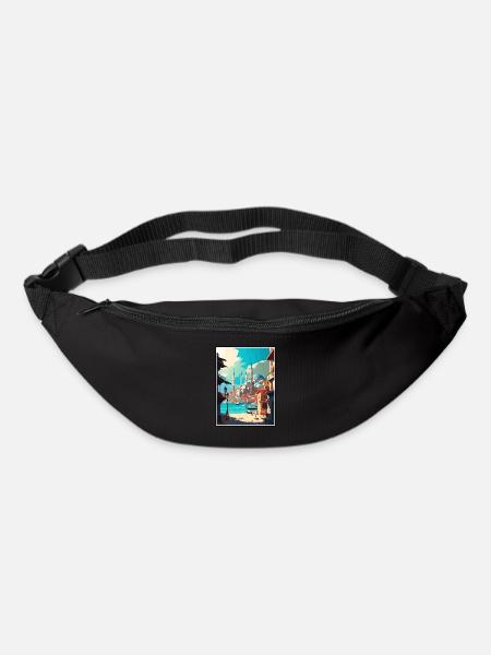 Adana Turkey Vintage Travel Poster WPA Souvenir - Bum bag - black