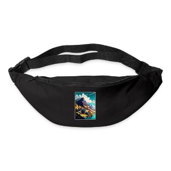 Valais Suisse Vintage voyage affiche Souvenir - Sac banane - noir - Devant