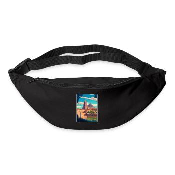 Salamanque Espagne Vintage voyage affiche WPA Souvenir - Sac banane - noir - Devant