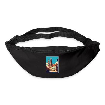 Santiago De Compostela Spain Vintage Travel Poster - Bum bag - black - Front