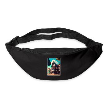 Hannover Deutschland Vintage Reiseposter Souvenir - Gürteltasche - Schwarz - Vorne