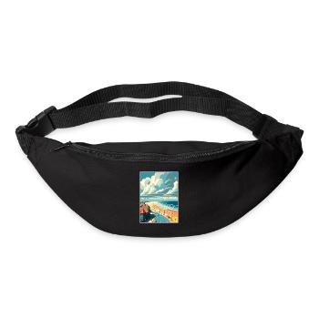 Zandvoort Dekoration Vintage Reiseposter WPA Kunst - Gürteltasche - Schwarz - Vorne