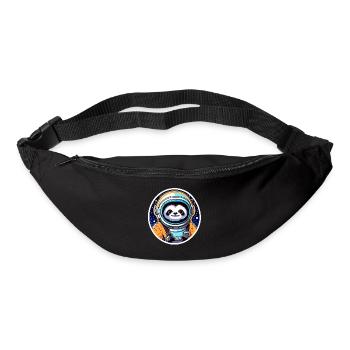 Illustration d’astronaute paresseux - Sac banane - noir - Devant