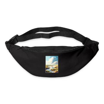 Texel Niederlande Vintage Reiseposter Souvenir - Gürteltasche - Schwarz - Vorne