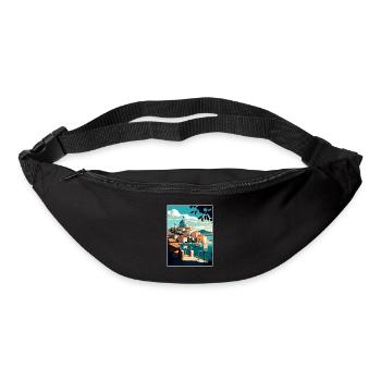 Sibenik Kroatien Vintage Reiseposter WPA Souvenir - Gürteltasche - Schwarz - Vorne