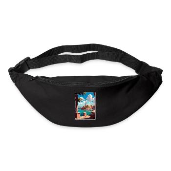 Chania Griechenland Dekoration Vintage Reiseposter WPA - Gürteltasche - Schwarz - Vorne