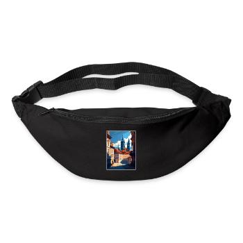 Prague Czech Republic Vintage Travel Poster WPA - Bum bag - black - Front