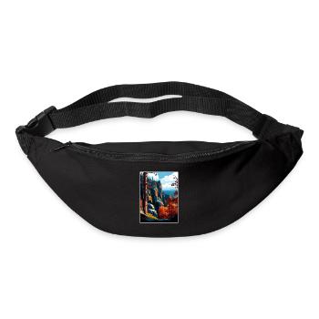 Bohême Suisse République tchèque Affiche de voyage - Sac banane - noir - Devant