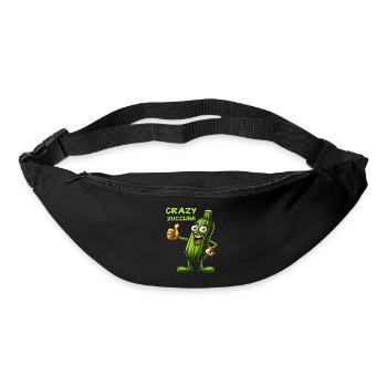 Crazy Veggies: Zucchini Thumbs Up - Gürteltasche - Schwarz - Vorne
