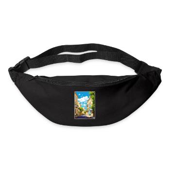 La Rochelle France Vintage Travel Poster Souvenir - Bum bag - black - Front