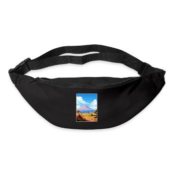 Parc national du Teide Espagne Affiche de voyage Vintage - Sac banane - noir - Devant