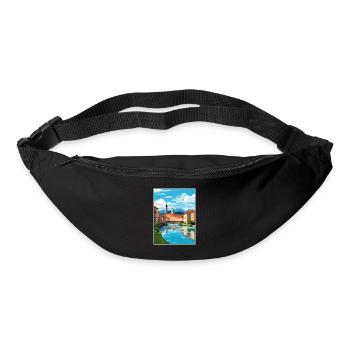 Ljubljana Slovenia Vintage Travel Poster Souvenir - Bum bag - black - Front