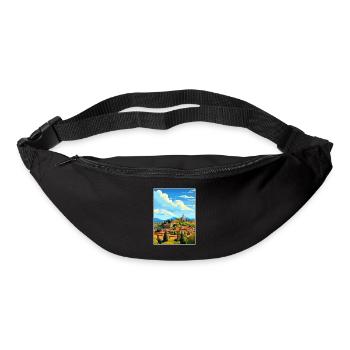 Aix En Provence France Affiche de voyage vintage WPA - Sac banane - noir - Devant