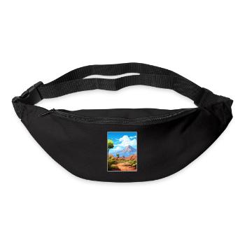 Parc national du Teide Espagne Affiche de voyage vintage - Sac banane - noir - Devant