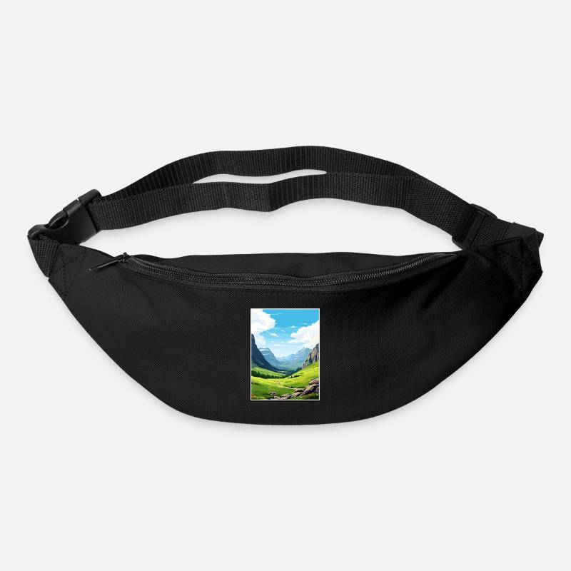Affiche de voyage du parc national d’Ordesa et du Mont-Perdu - Sac banane - noir