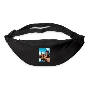Bydgoszcz Pologne Vintage voyage affiche Souvenir - Sac banane - noir - Devant