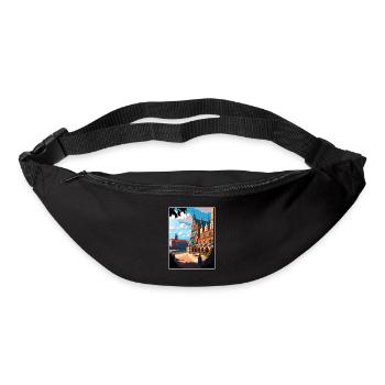 Torun Pologne Affiche de voyage vintage WPA Souvenir - Sac banane - noir - Devant