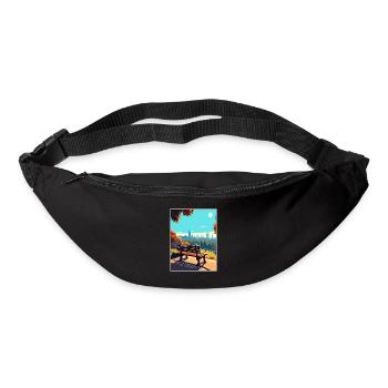 Hampstead Heath London Skyline Travel Poster - Bum bag - black - Front