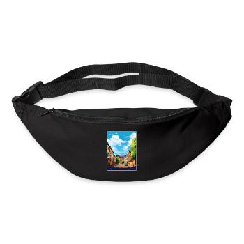 Krefeld Decoration Germany Vintage Travel Poster - Bum bag - black - Front