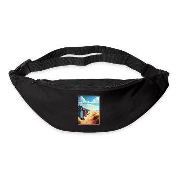 Wells à côté de la mer Angleterre Vintage Travel Poster - Sac banane - noir - Devant